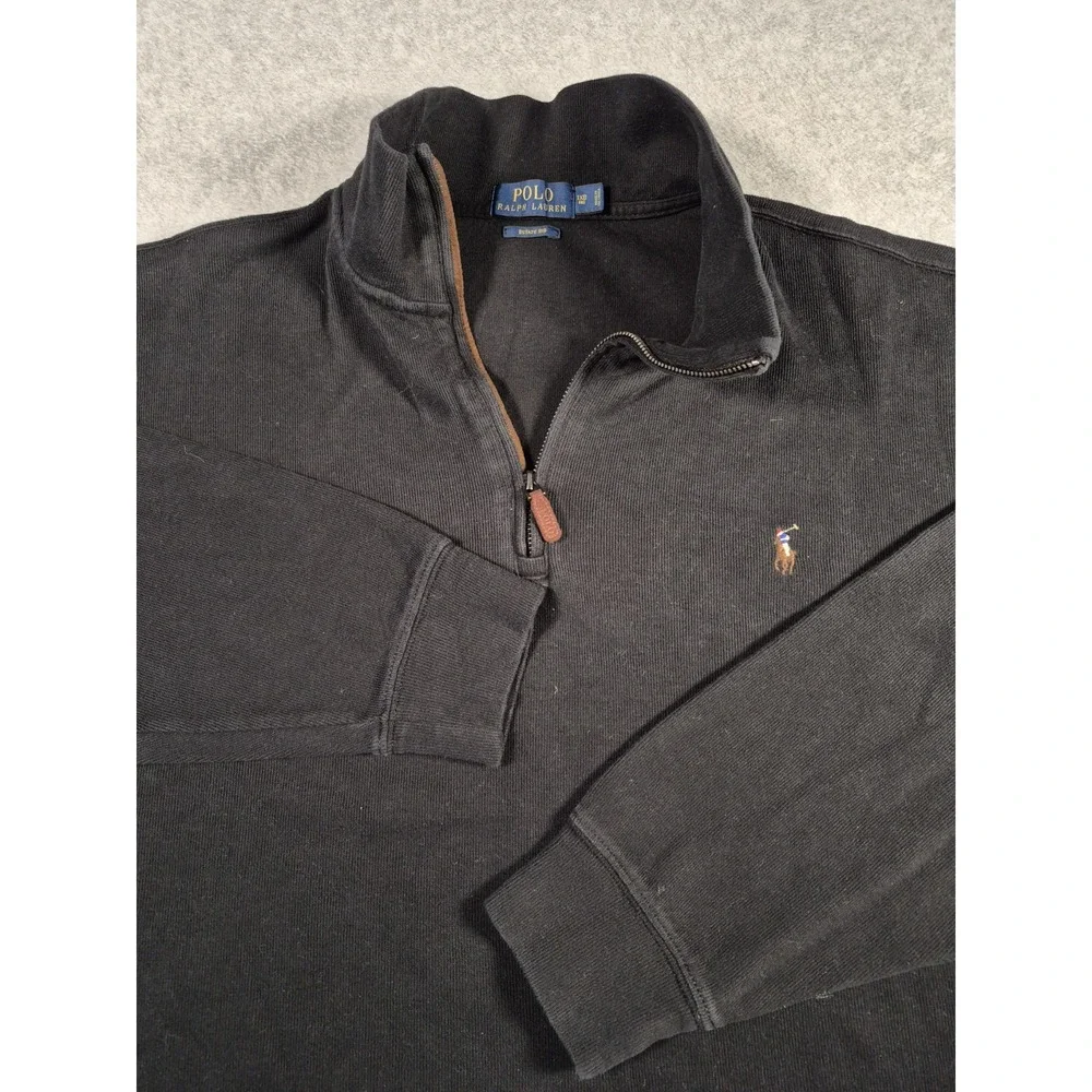 Polo Ralph Lauren Estate Rib Sweater Mens XLB 1/4 Zip Pullover Preppy Golf Pony